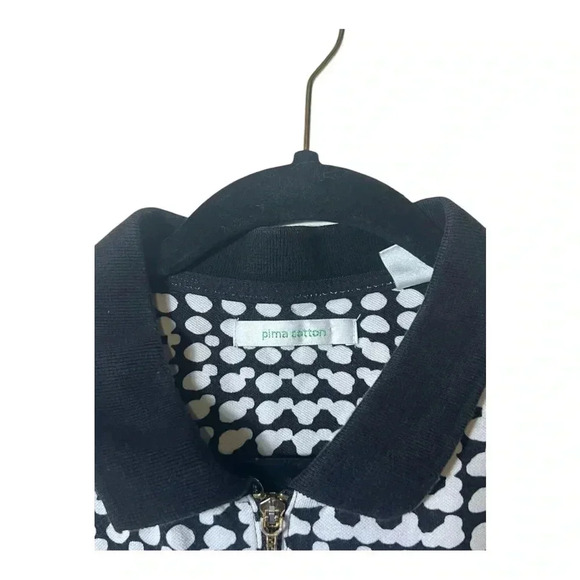 2028. PRIMA COTTON SLEEVELESS COLLARED 1/4 ZIP TOP SEE MEASUREMENTS FOR SIZE - Picture 4 of 8